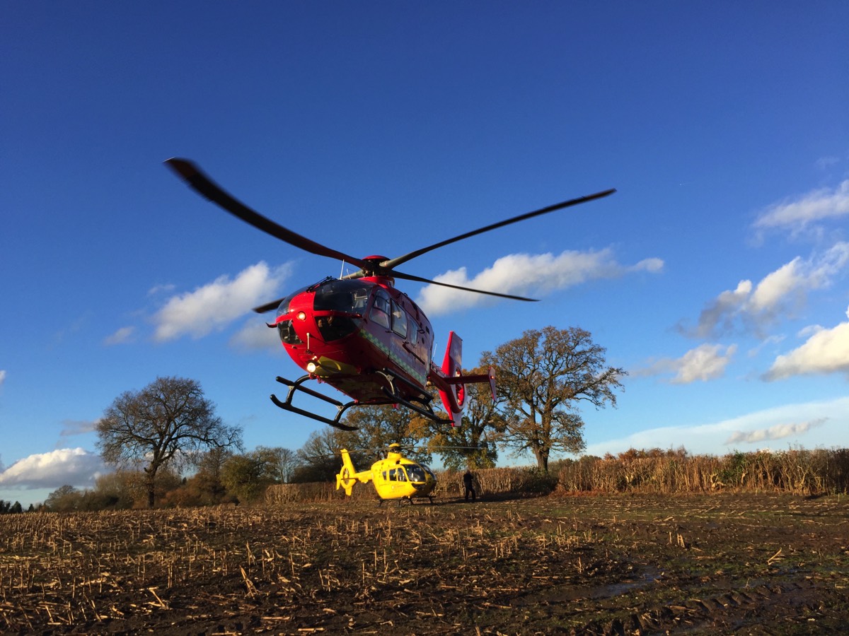 Helimeds at serious RTC Cheshire